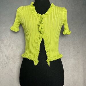 Redberry like green knit sweater shirt size medium